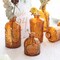 6 Gold Decorative Glass Flower Vases Embossed Vintage Design Party Decorations